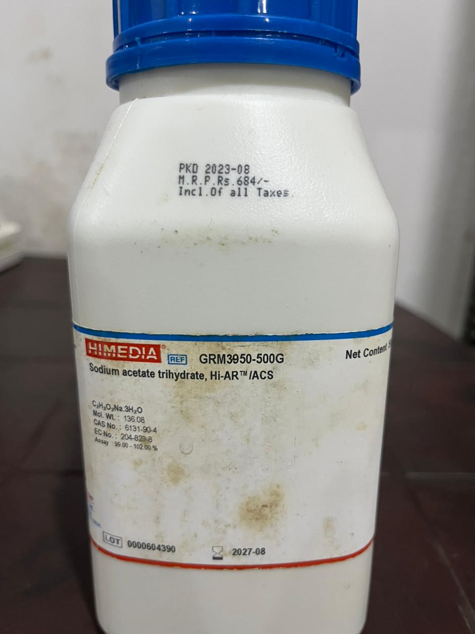 Sodium Acetate Trihydrate